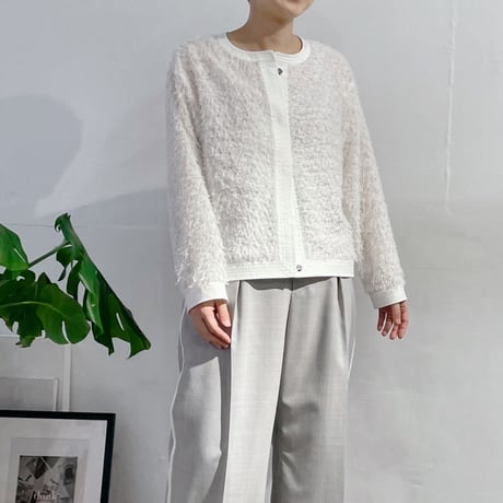 クルーネックカーディガン(型紙/キット)　CW26-139BL