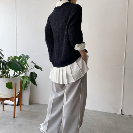 バックプリーツシャツ(型紙/キット)　CW26-122BL