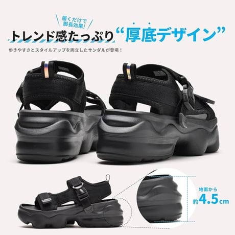 GERRY レディース サンダル GR5589 (BLK,BEG,WHT)