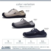 GERRY サボサンダル Men’s（ブラック グレイ ベージュ）（GR6593)