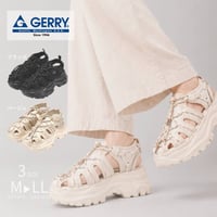 GERRY レディース サンダル GR5604 (BLK,BEG)