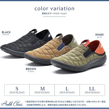 ANKHCROSS スリッポン サボサンダル Ladies’（BLK BRN KHA）（AC2113)
