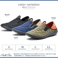 ANKHCROSS スリッポン サボサンダル Men’s(BLK NVY KHA)（AC3113)