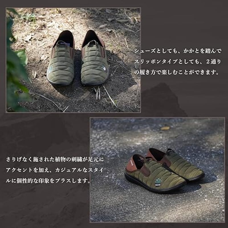 発根祈願 スリッポン サボサンダル (ブラック カーキ ベージュ