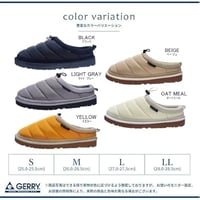GERRY スリッポン 中綿 ライニングメッシュ加工　Men's（ブラック ライトグレー ベージュ オートミール イエロー）（GR6571）