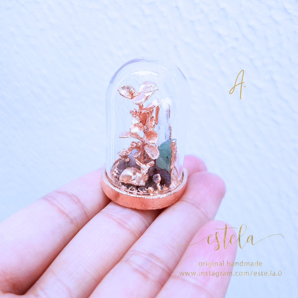 ドリームランド♡　A1506 ミニチュアフレーム　エンジェル ミニチュアガラスドームのオブジェㅣ | estela