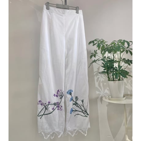 Remake: tablecloth embroidery pants 04