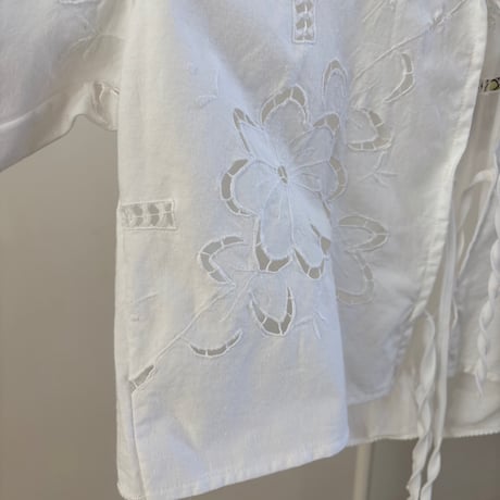 Remake: tablecloth ribbon blouse ①