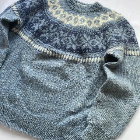 Made in Finland handmade light blue sweater