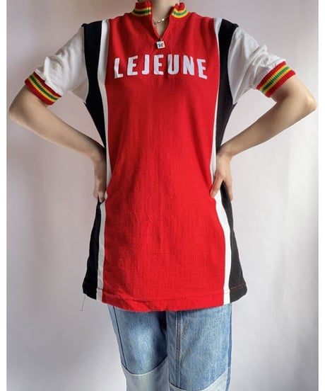 Made in France 70-80s cycling shirt red