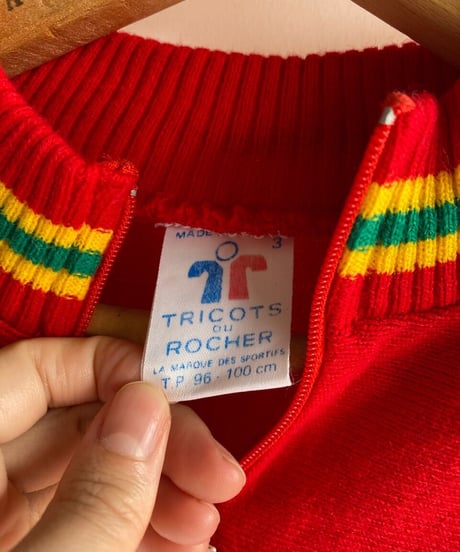 Made in France 70-80s cycling shirt red