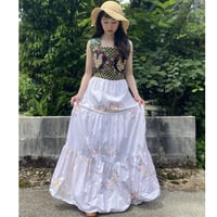 Remake; jacquard apron dress Chicken