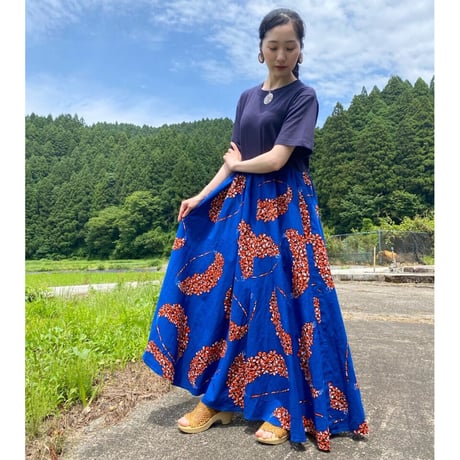Remake: African batik dress asymmetry dress