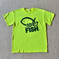 Neon yellow fish printed t-shirt