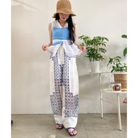 Remake: tablecloth embroidery pants