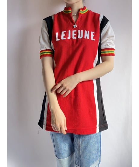 Made in France 70-80s cycling shirt red