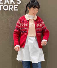 Remake sweater collar sweater×cardigan