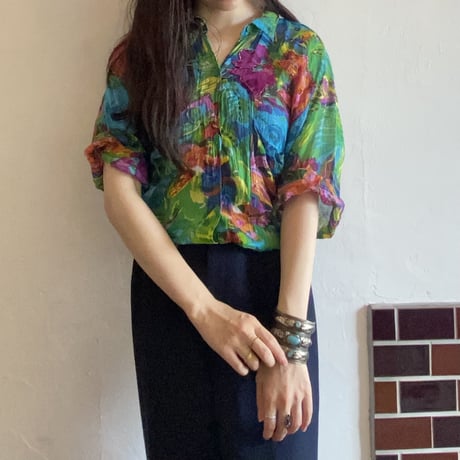 Crazy color beads shirt