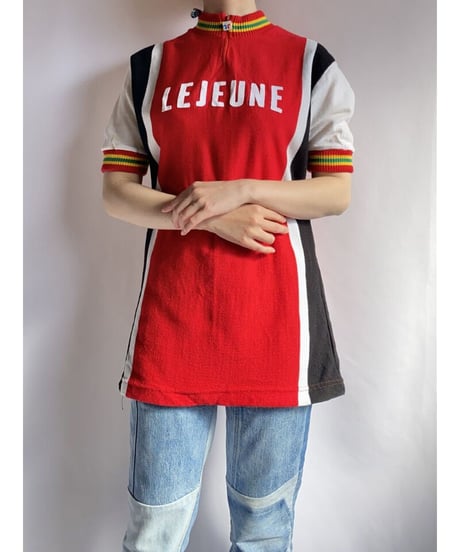 Made in France 70-80s cycling shirt red