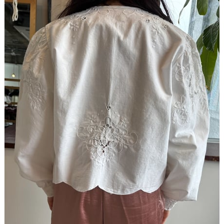 Remake: tablecloth ribbon blouse ③