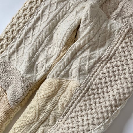✨New year special✨Remake patchwork cable knit pants 03