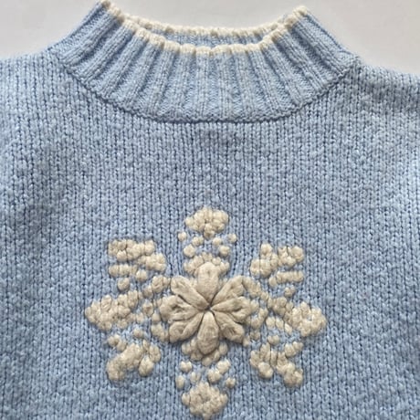 90s crystal snow sweater