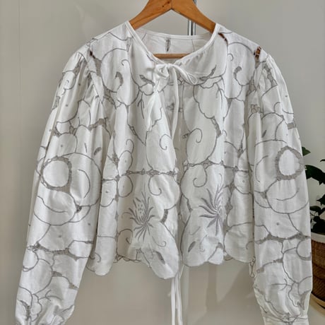 Remake: tablecloth ribbon blouse 12