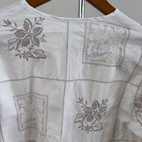 Remake: tablecloth ribbon blouse ⑦