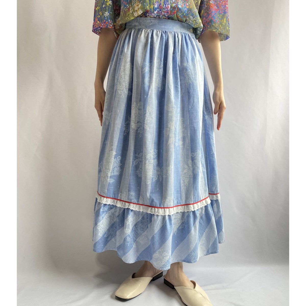 USA 90s 80s アメリカ ヴィンテージ ロング マキシ スカート 巻き 80s-90s U.S.A.製 Circle T BY MARILYN LENOX ネイティブ柄
