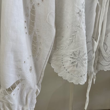 Remake: tablecloth ribbon blouse ④