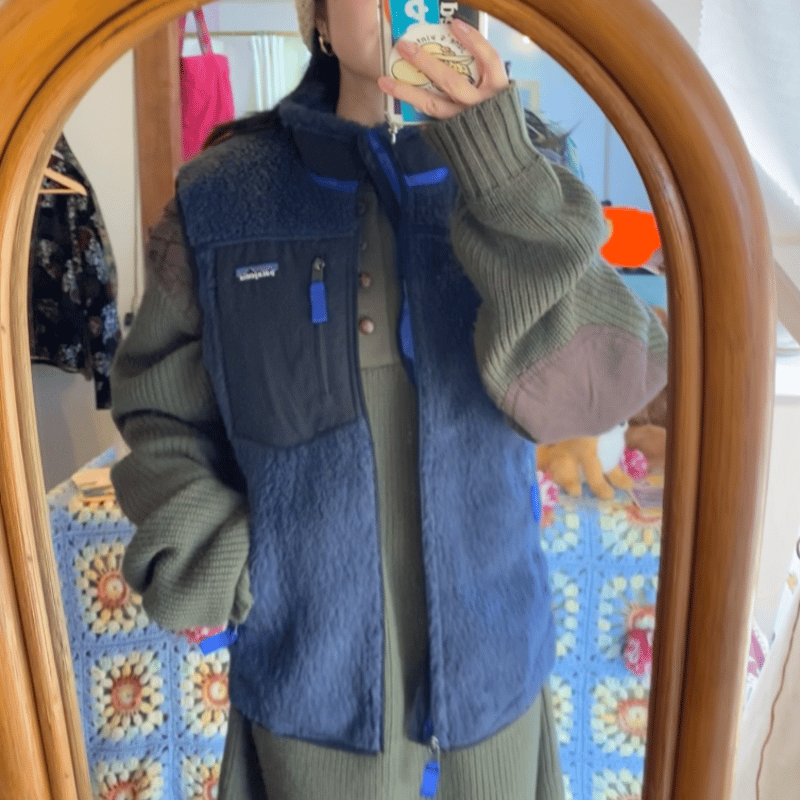 新品: Patagonia retro-X vest navy | jane's vintage