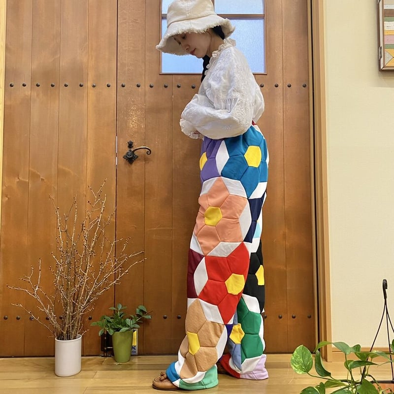 Patchwork remake pants Flower 01 | jane