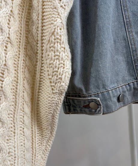 Denim & knit jacket