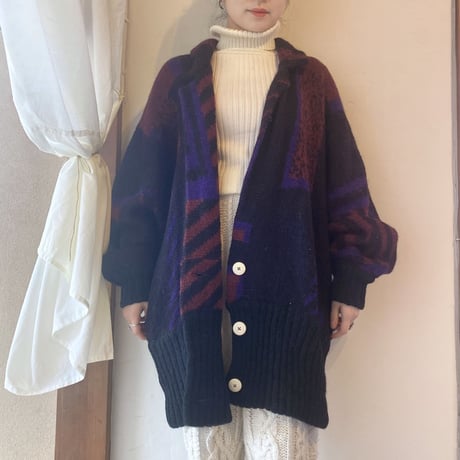 80s mohair knit cardigan