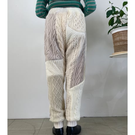 ✨New year special✨Remake patchwork cable knit pants 05