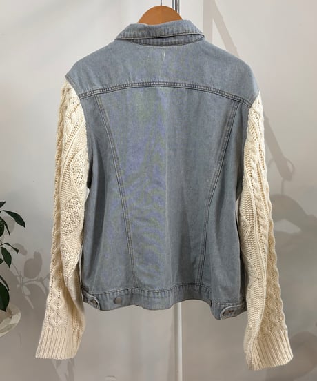 Denim & knit jacket