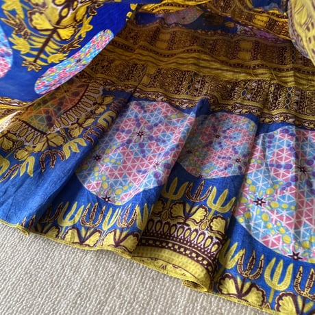 African batik long dress