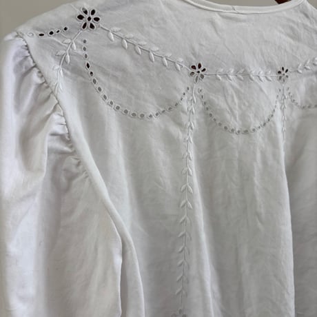 Remake: tablecloth ribbon blouse ④