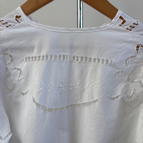Remake: tablecloth ribbon blouse ①