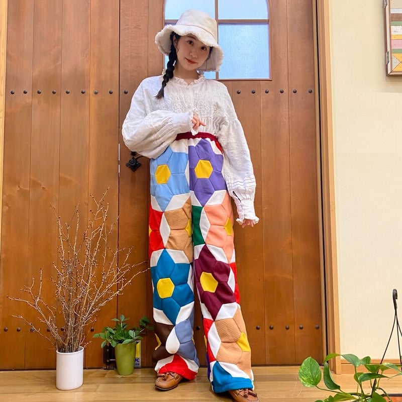 Patchwork remake pants Flower 01 | jane