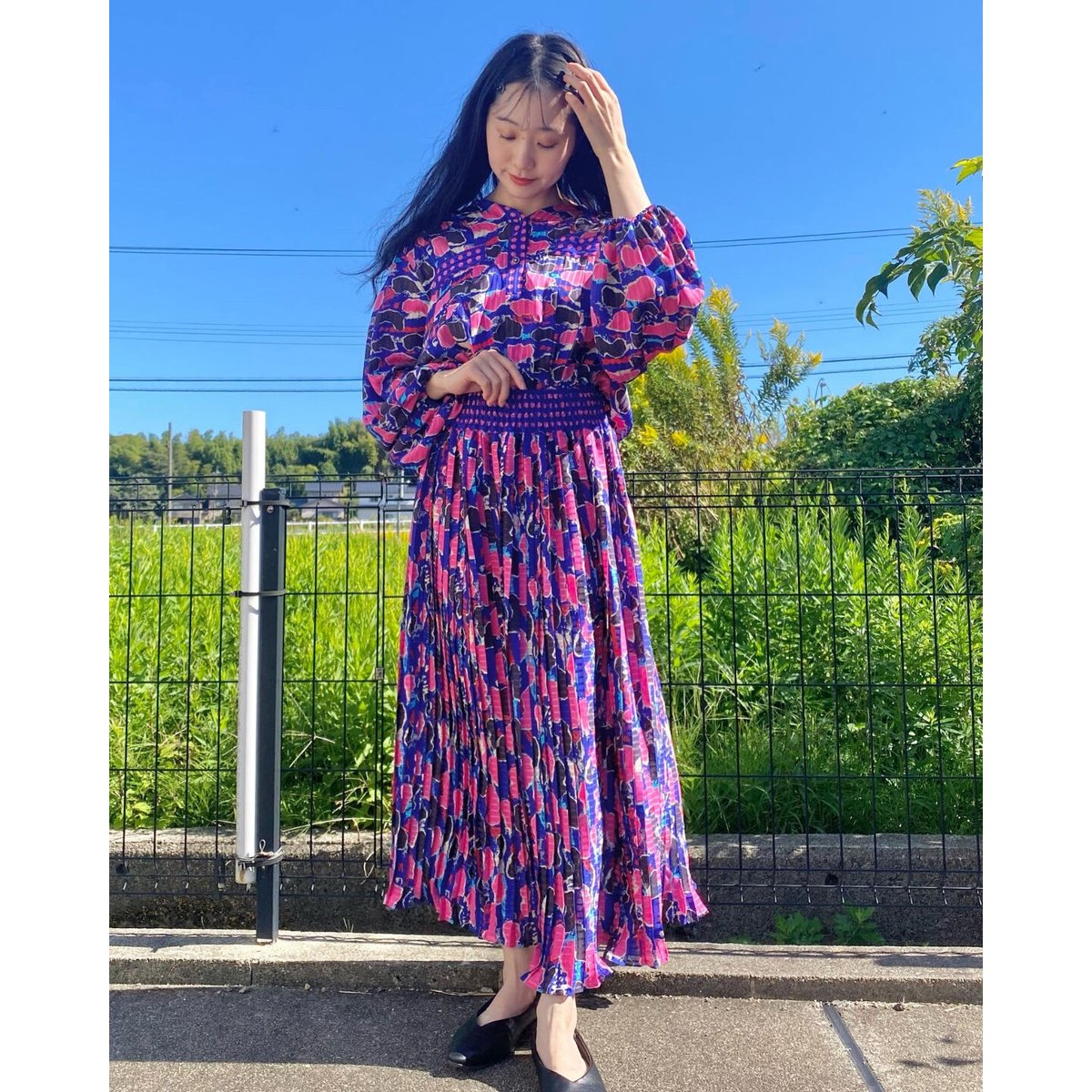 最終価格レアカラー80s vintage diane freis ワンピース