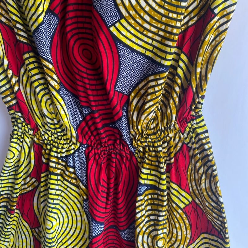 vintage Tee× African Batik Remake tunic