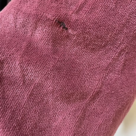 Salmon pink border velour long sleeve