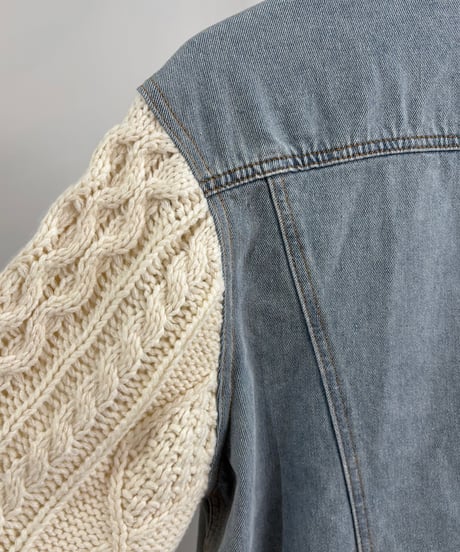 Denim & knit jacket