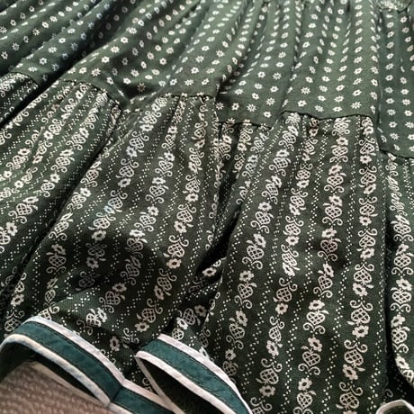 Deep green tyrol tired skirt