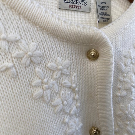 【リール掲載】White knit cardigan