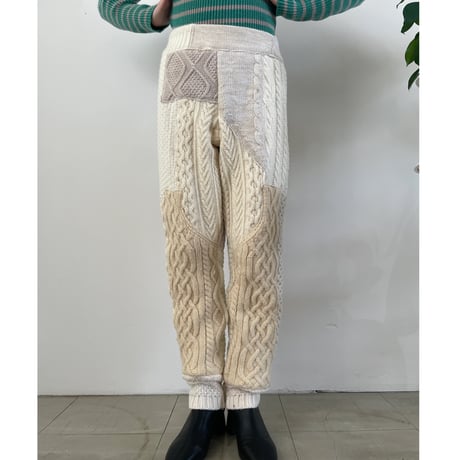 ✨New year special✨Remake patchwork cable knit pants 06