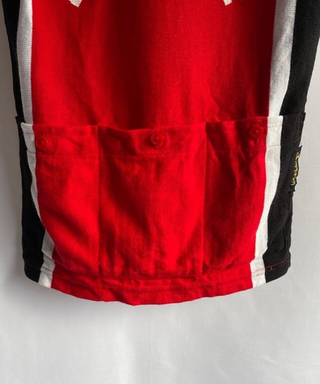 Made in France 70-80s cycling shirt red