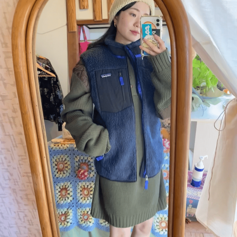 新品: Patagonia retro-X vest navy | jane's vintage