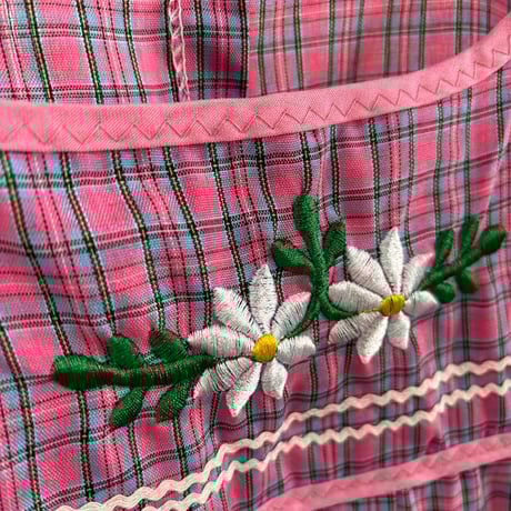 Plaid pink apron tunic